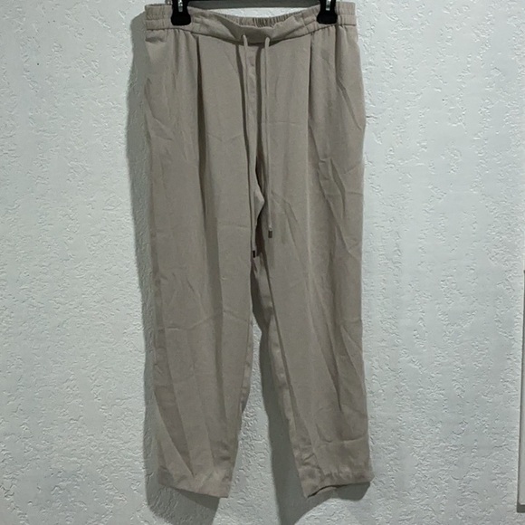 Zara Pants - Zara Tan Sweatpants Relaxed Fit Drawstring